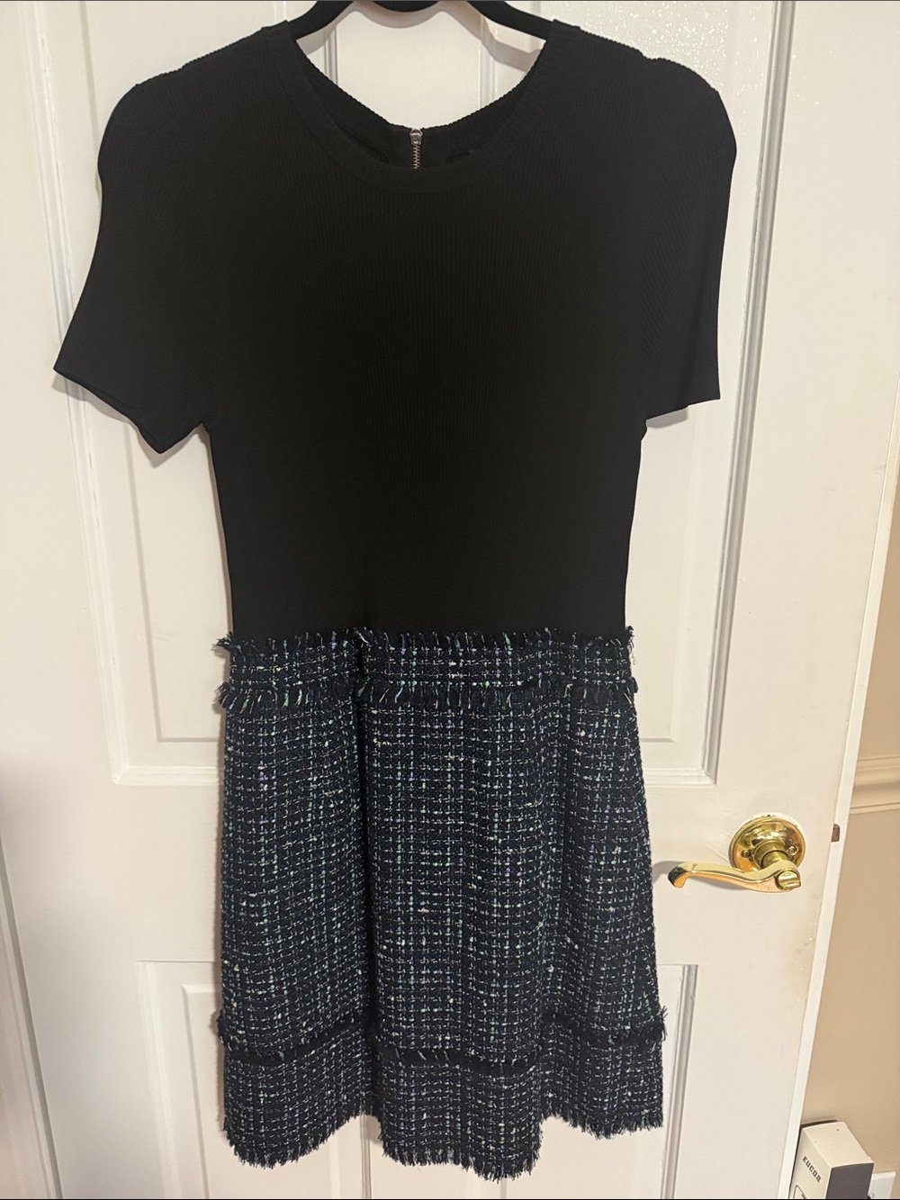 Ted Baker Black & Navy Tweed Dress